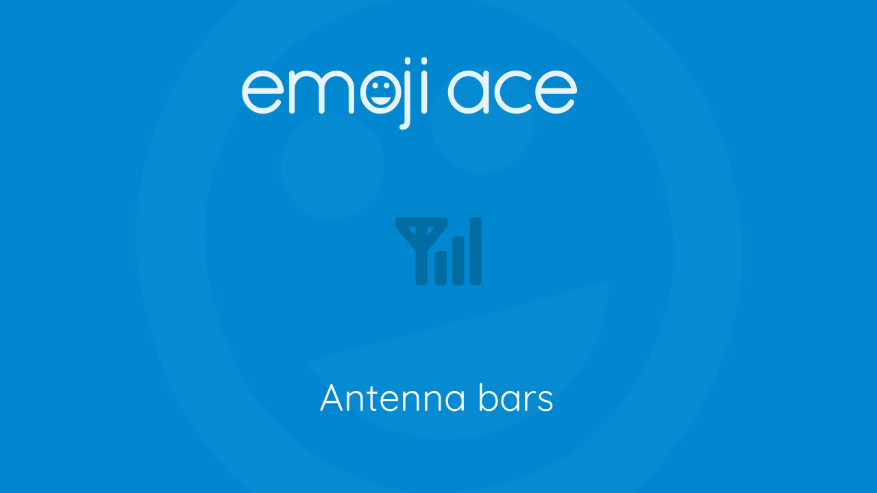 📶 Antenna bars Emoji Ace