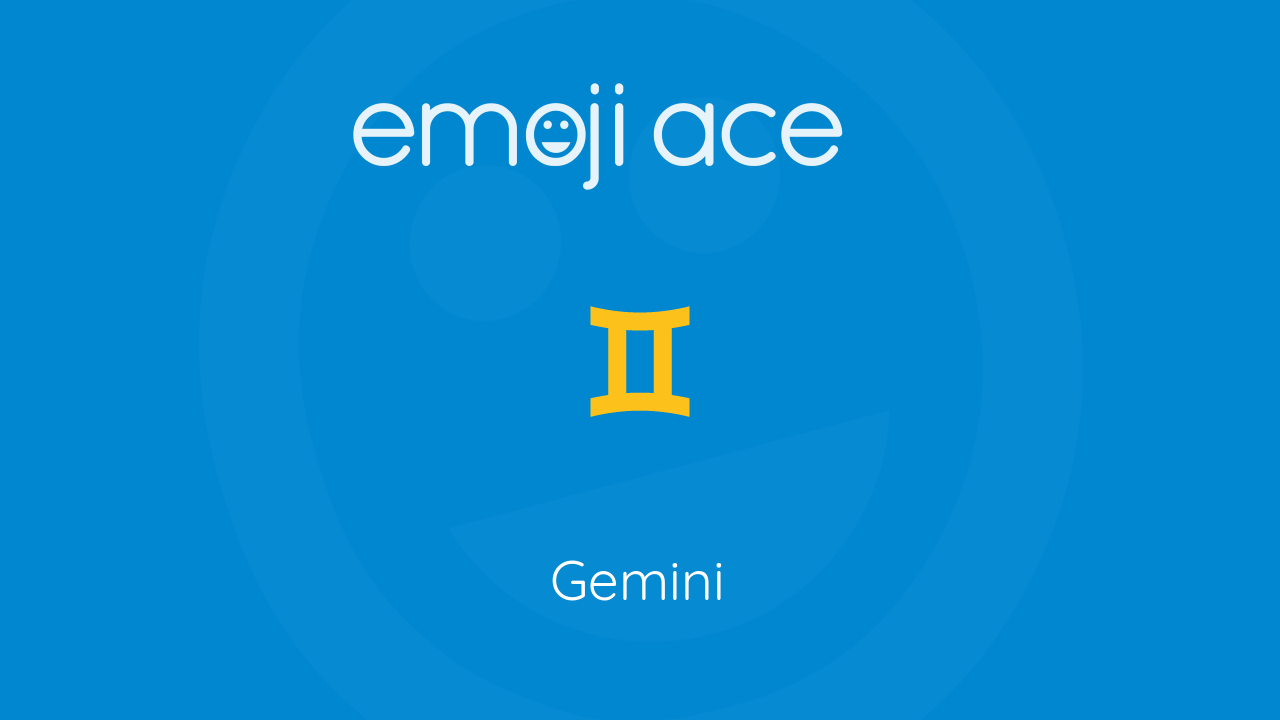 gemini sign emoji gemini sign emoji