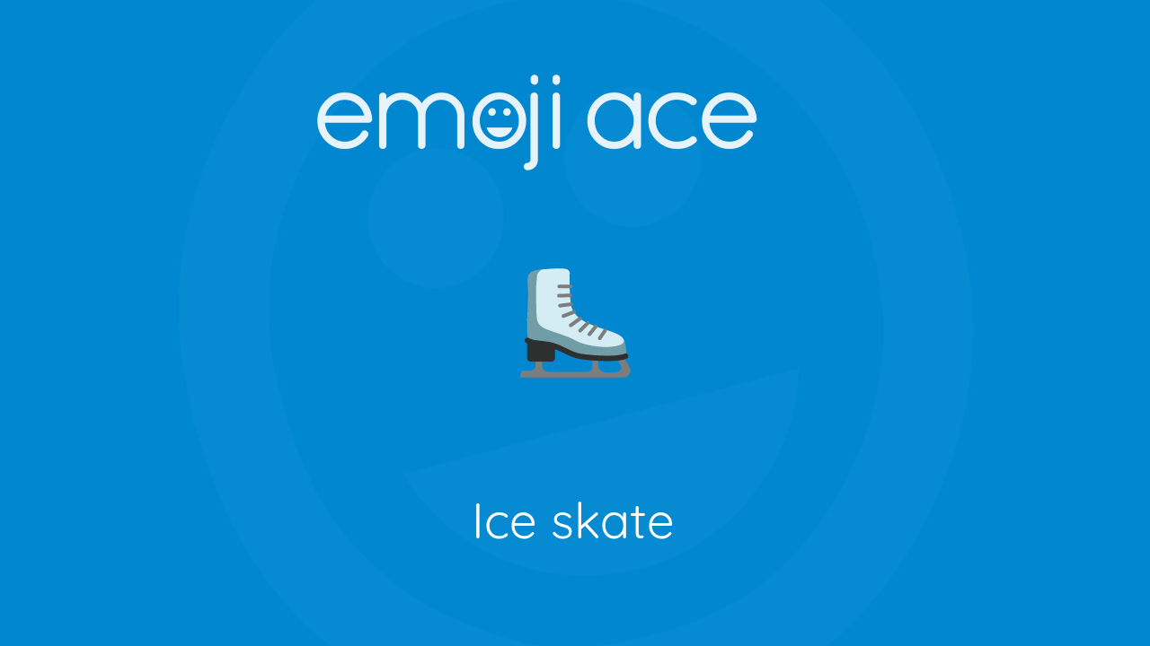 ⛸ Ice skate Emoji Ace