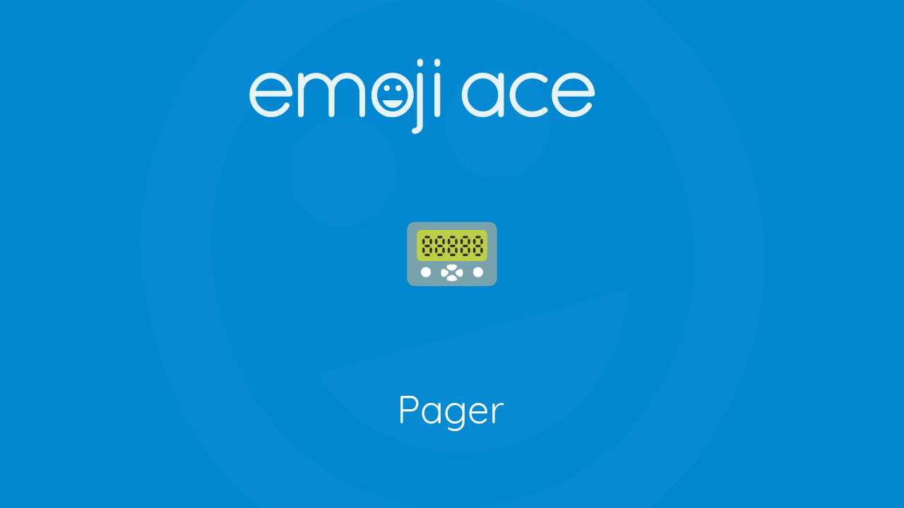 📟 Pager Emoji Ace