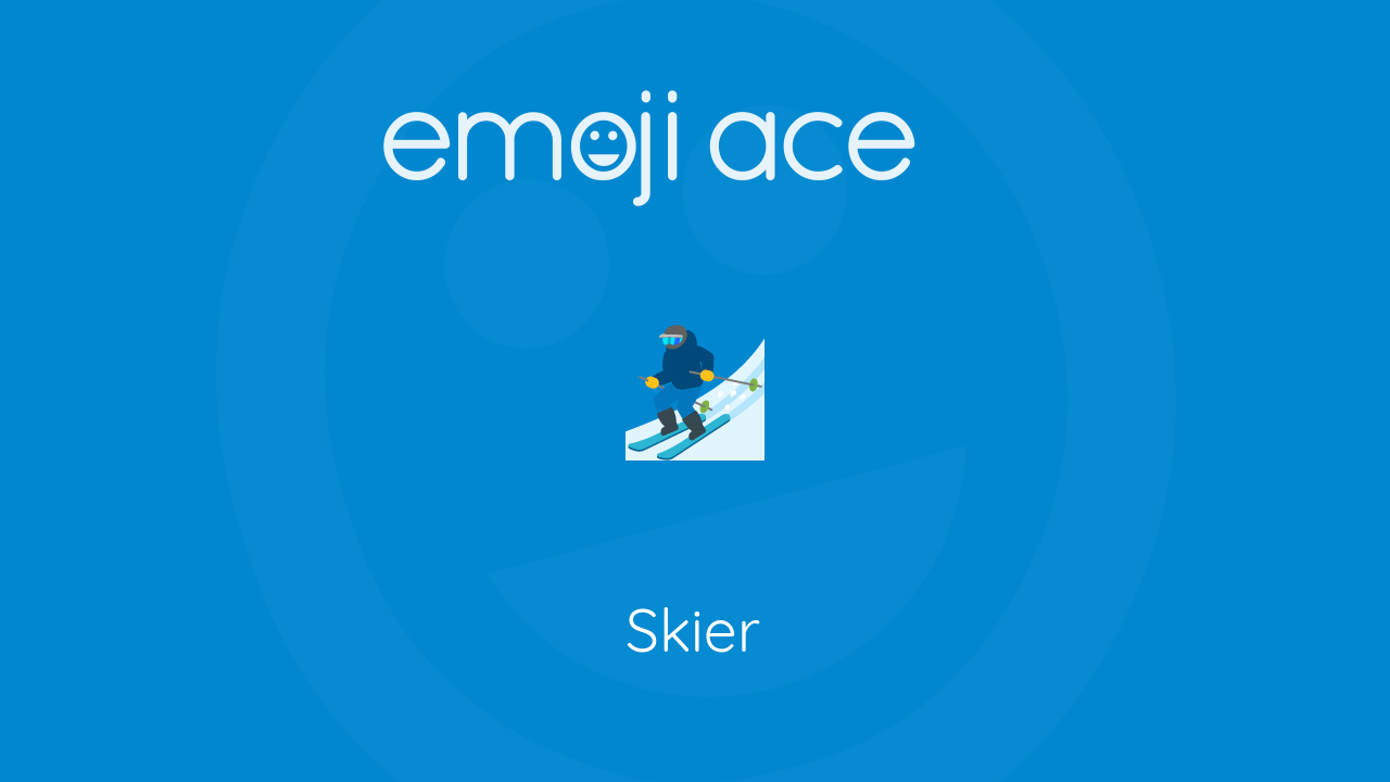 ⛷ Skier Emoji Ace