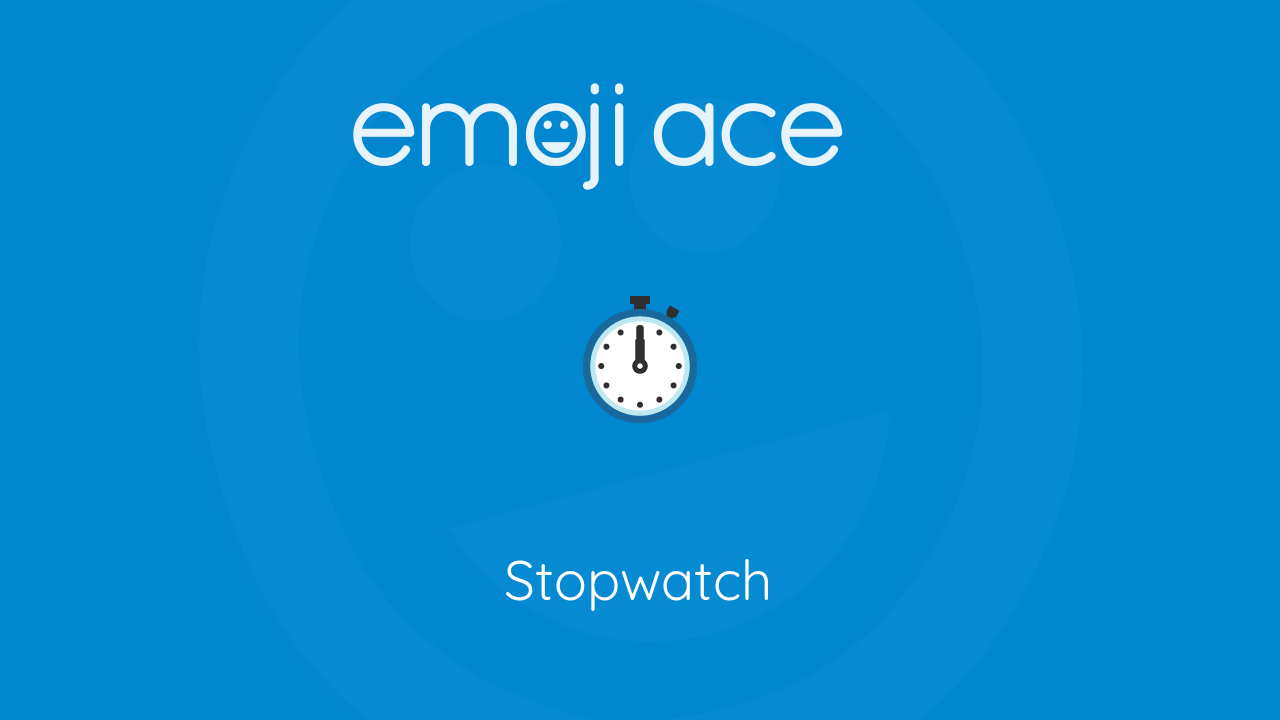 ⏱ Stopwatch Emoji Ace