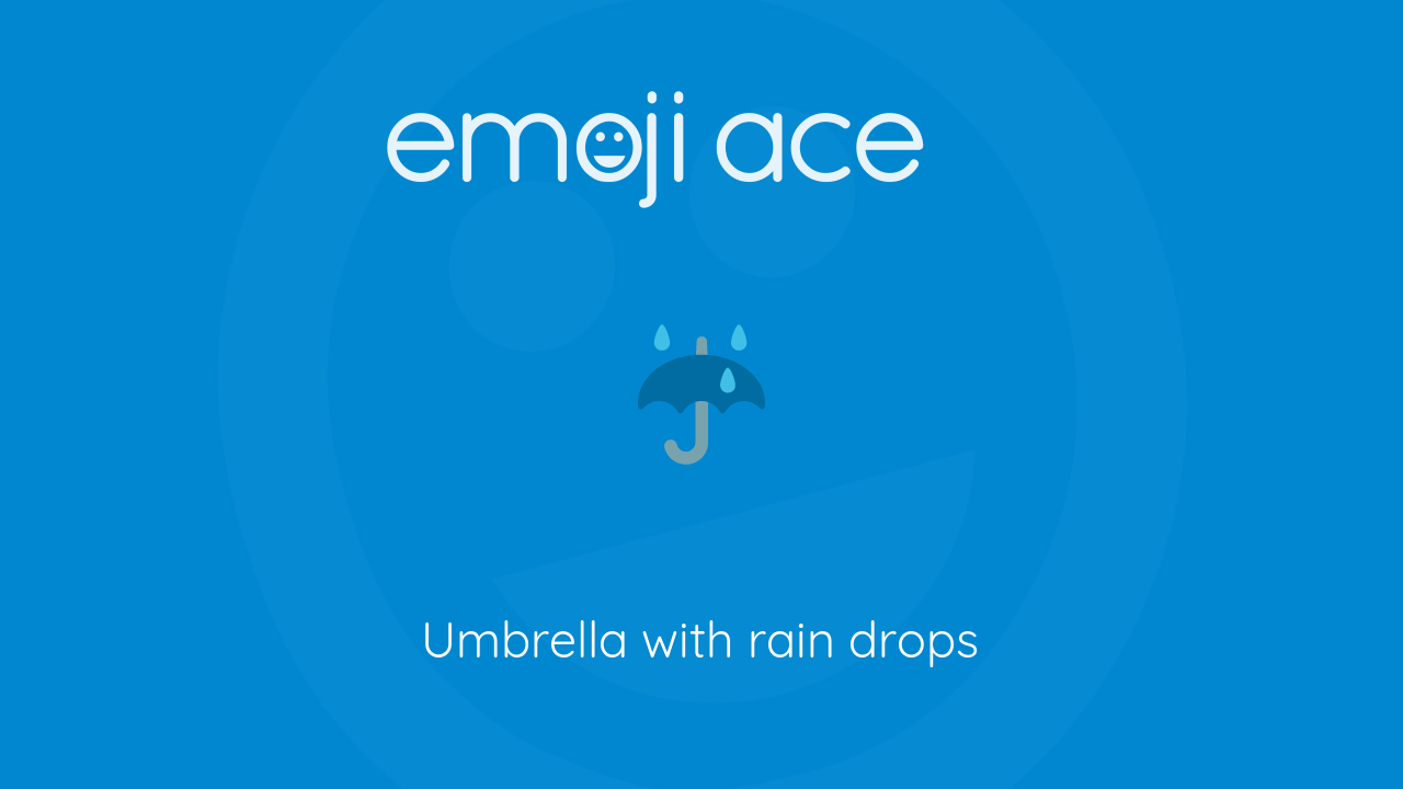 ☔ Umbrella with rain drops Emoji Ace