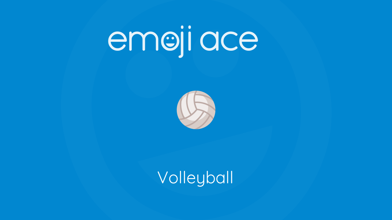🏐 Volleyball Emoji Ace