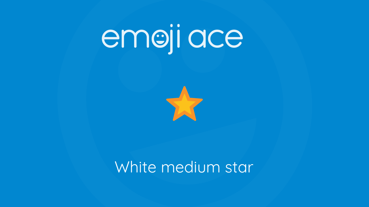 ⭐ White medium star - Emoji Ace