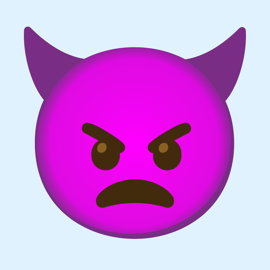 πΏ Angry face with horns