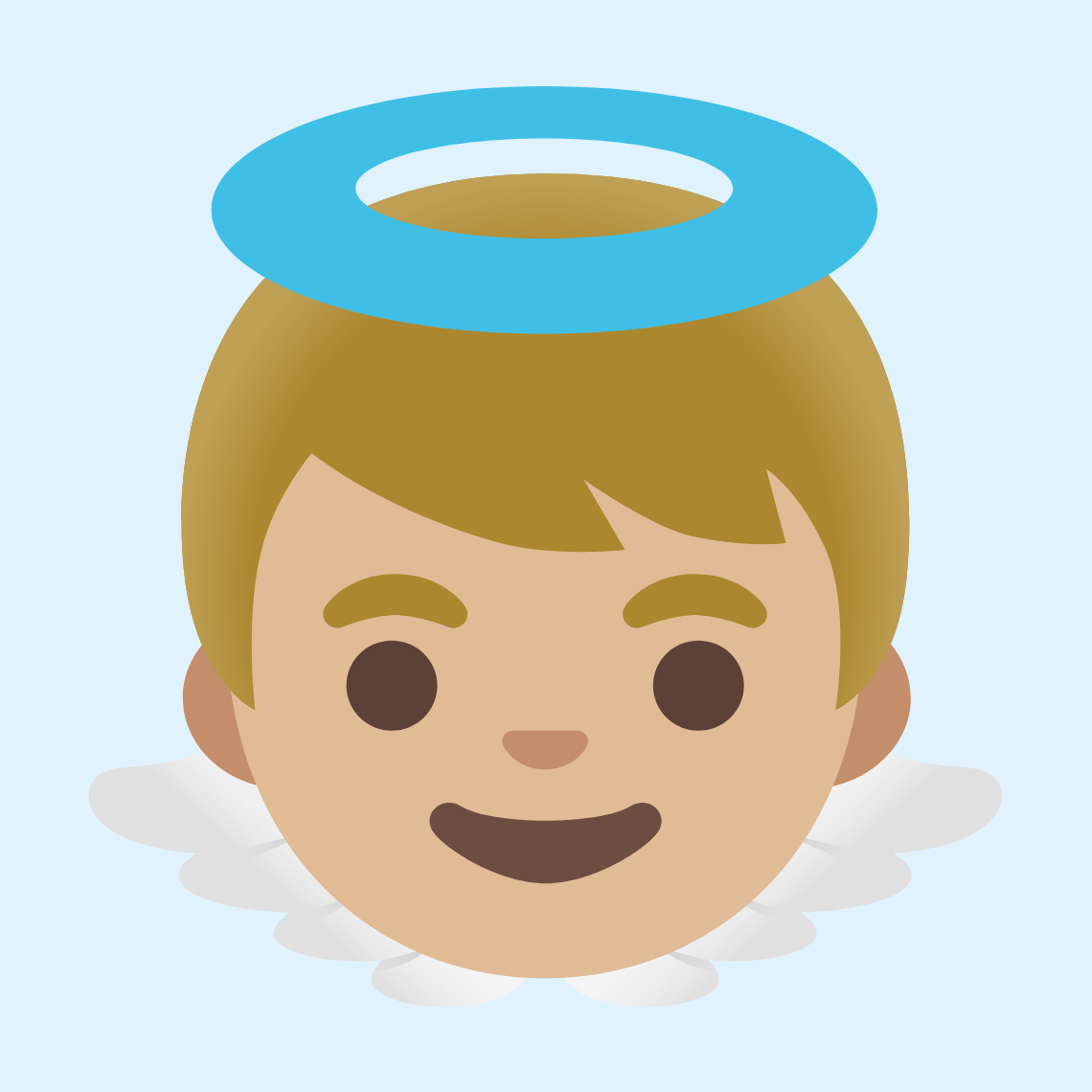 👼🏼 Beba anđeo: svijetlo maslinasta boja kože