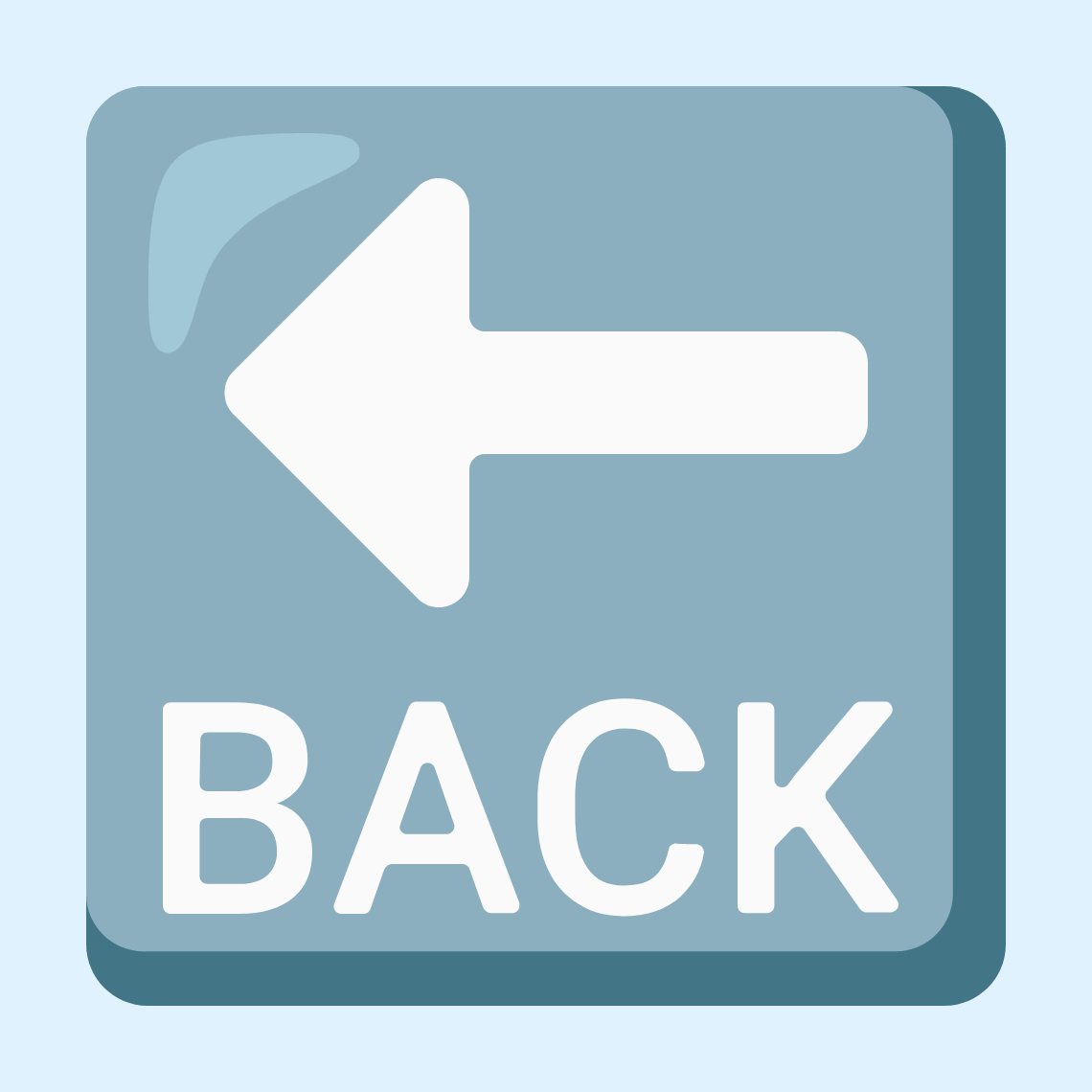 🔙 Strelica s natpisom "back"