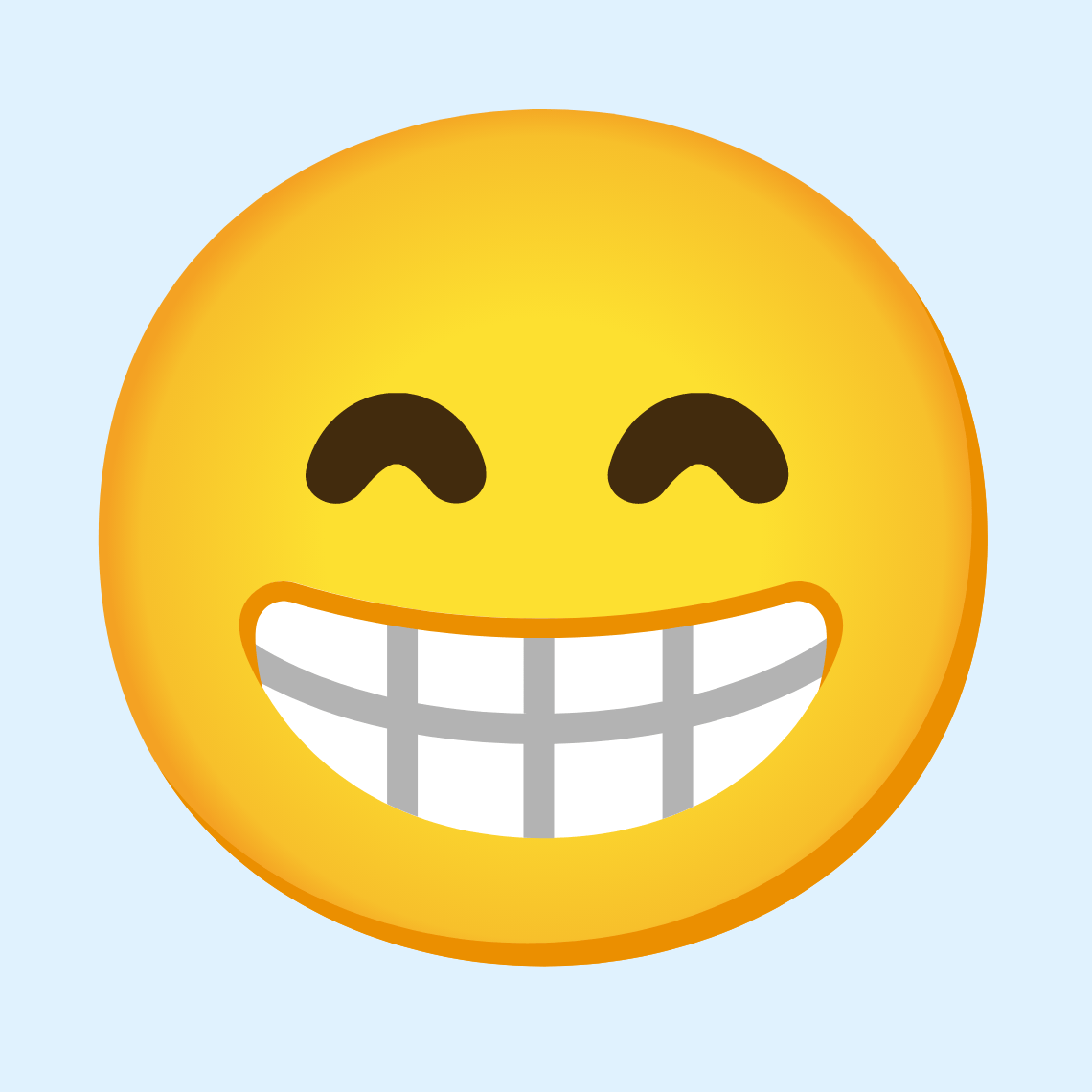 π Beaming face with smiling eyes