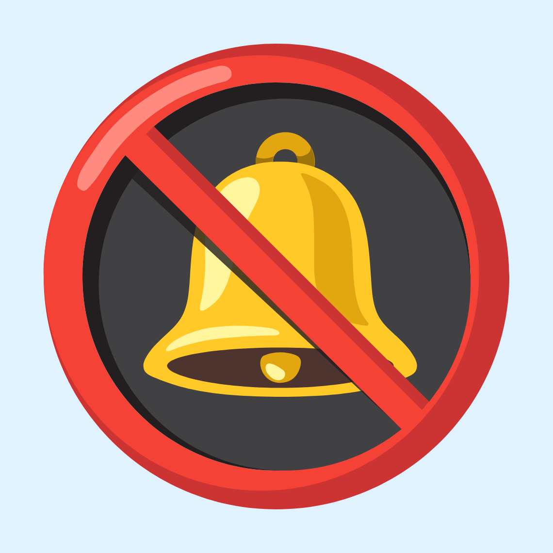 π Bell with slash