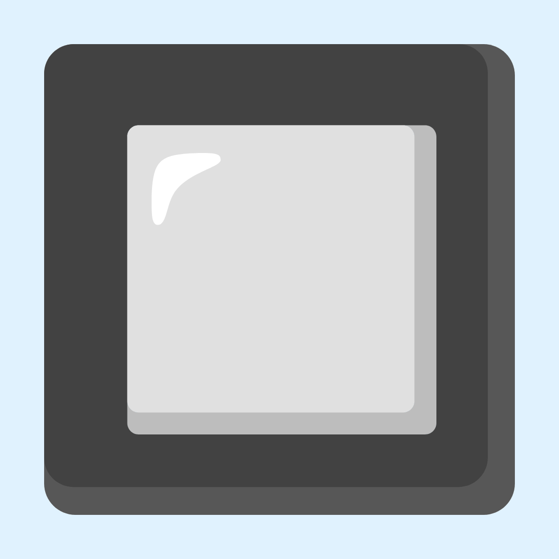 π² Black square button