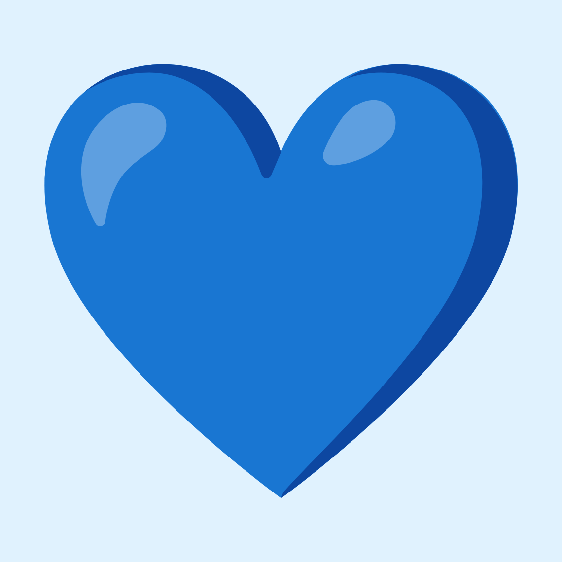 π Blue heart