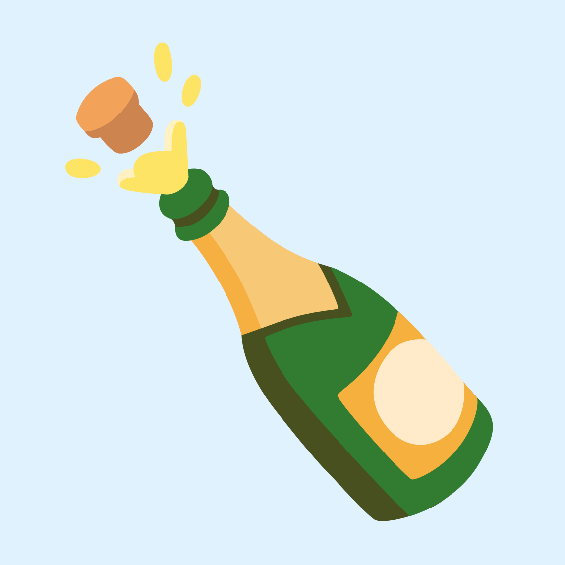 πΎ Bottle with popping cork