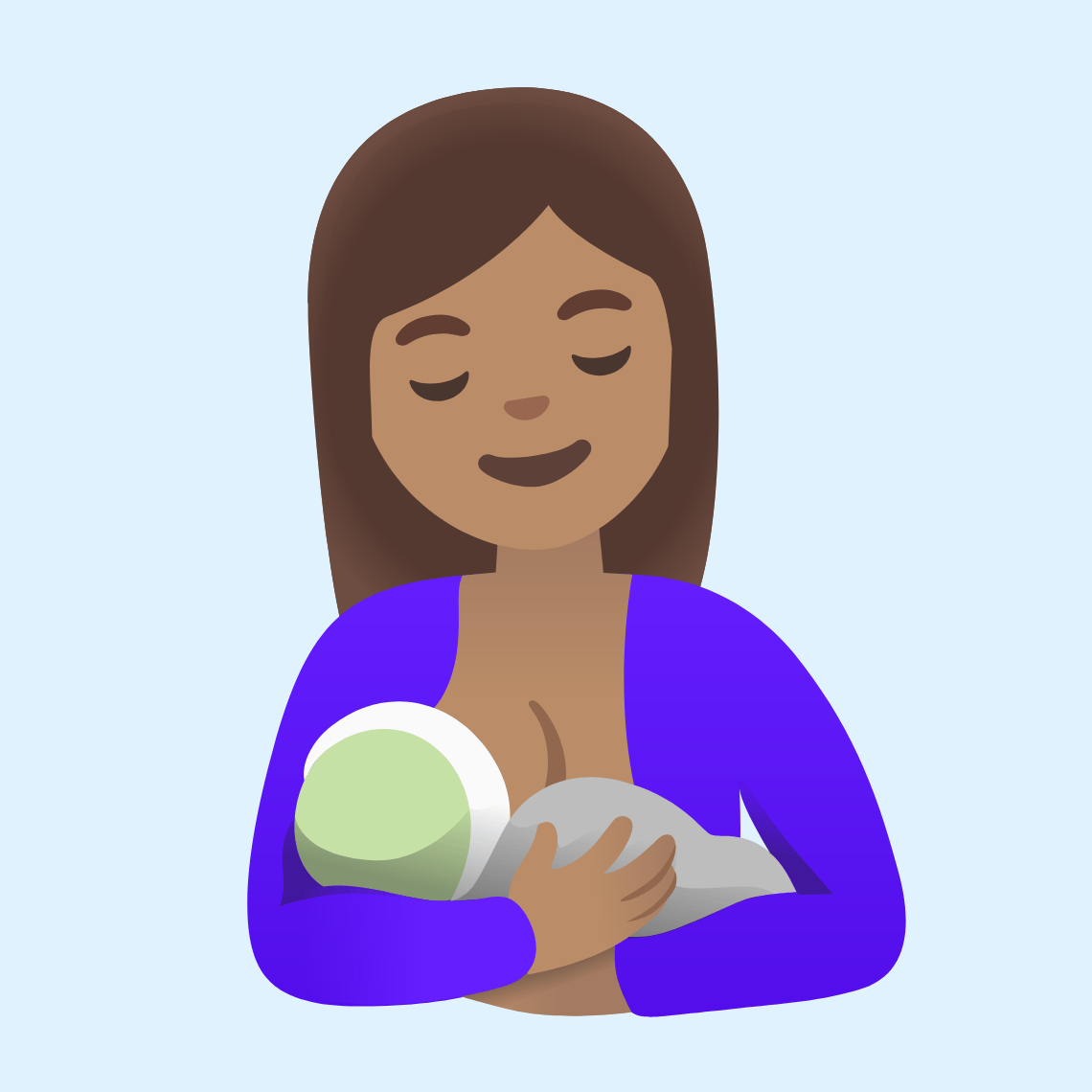 π€±π½ Breast-feeding: medium skin tone