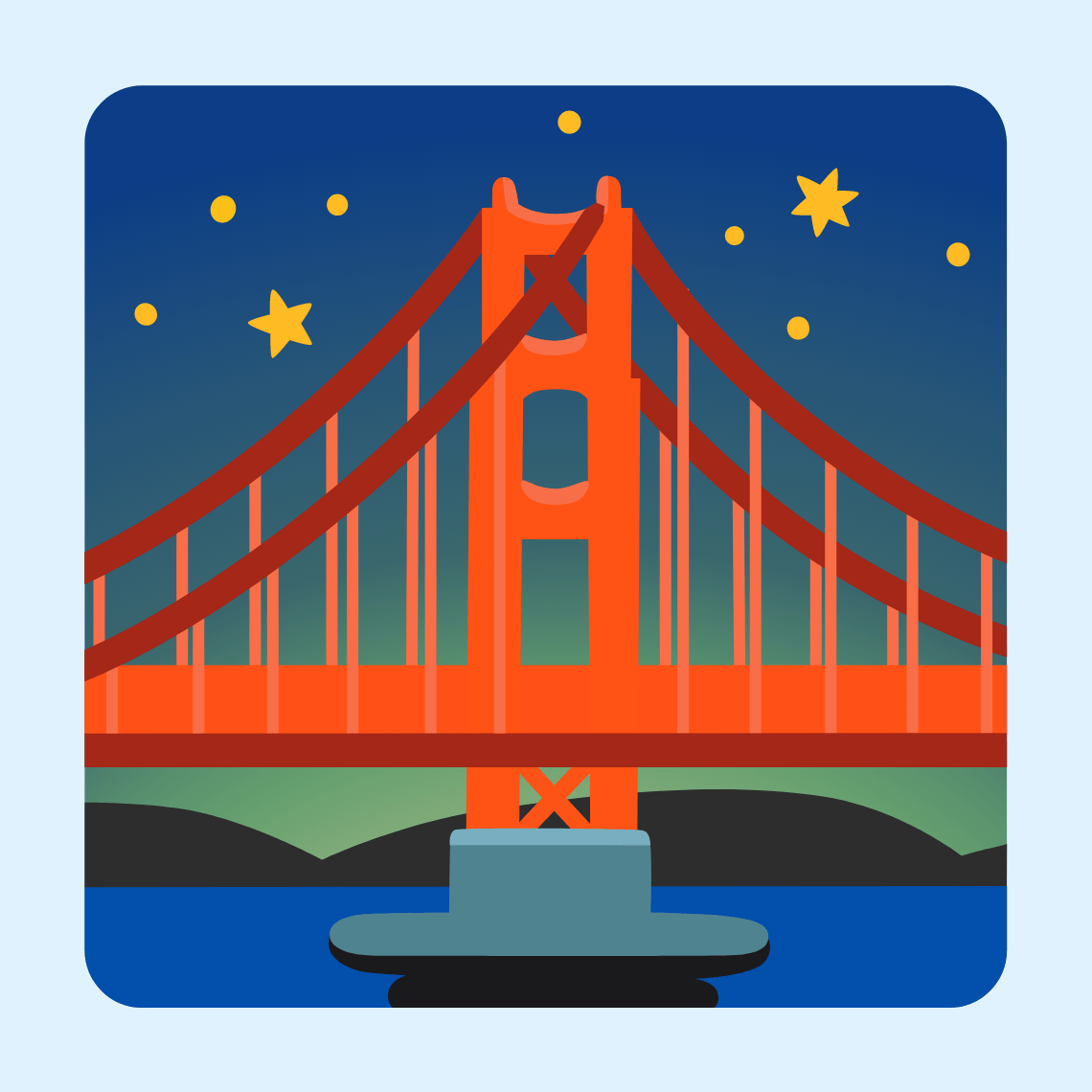 π Bridge at night