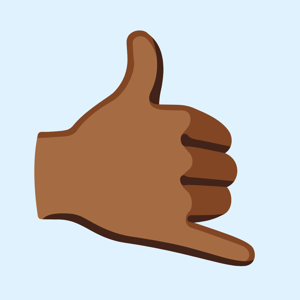 π€πΎ Call me hand: medium-dark skin tone