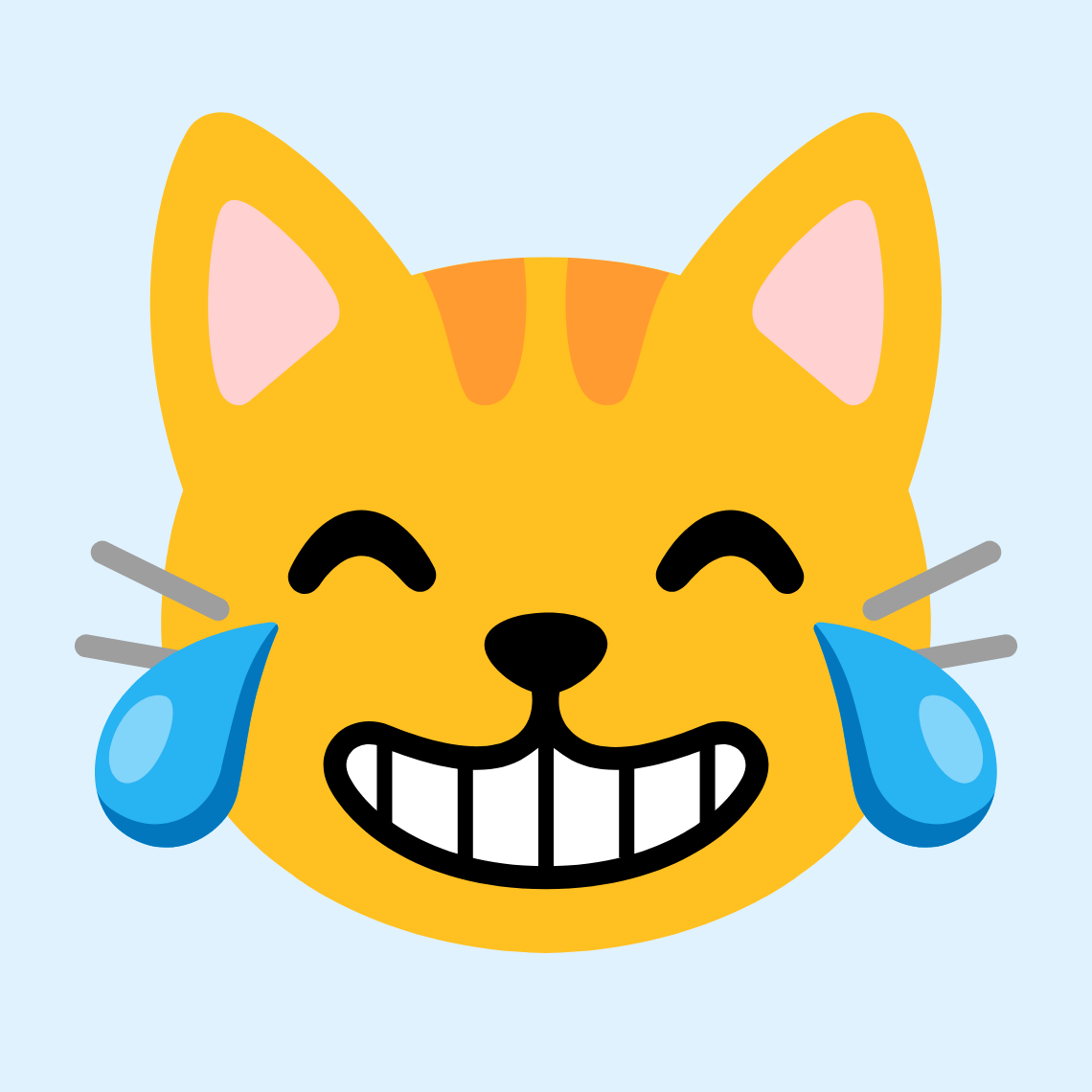 😹 Mačka sa suzama radosnicama