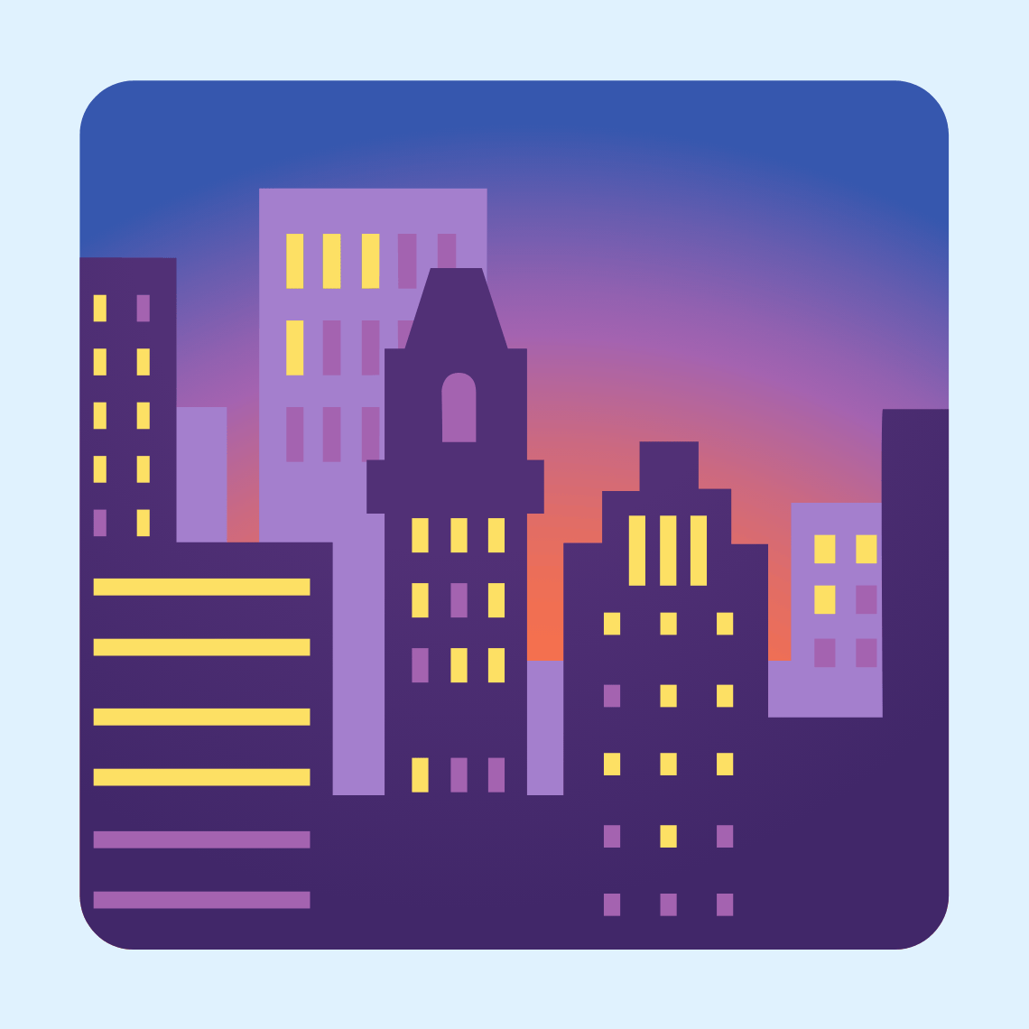 π Cityscape at dusk
