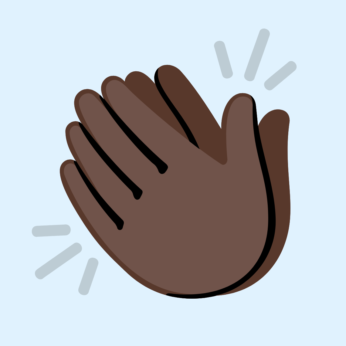ππΏ Clapping hands: dark skin tone