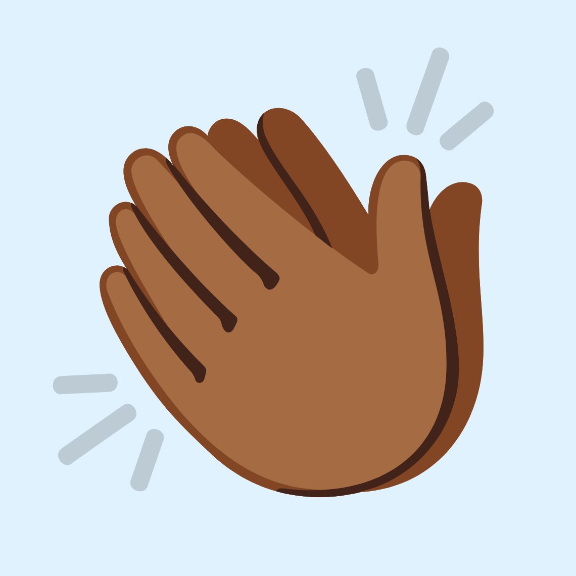 ππΎ Clapping hands: medium-dark skin tone