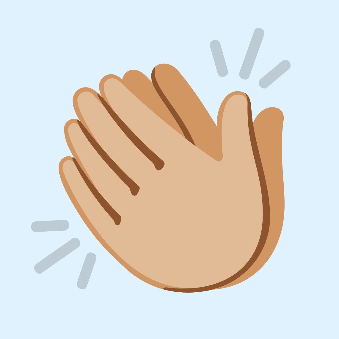 ππΌ Clapping hands: medium-light skin tone