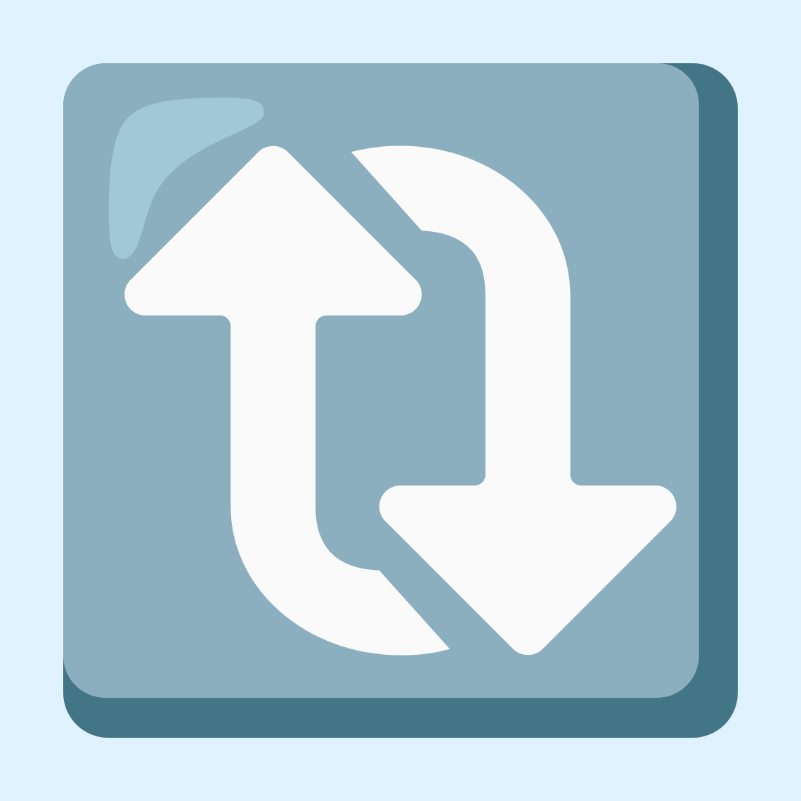 π Clockwise vertical arrows