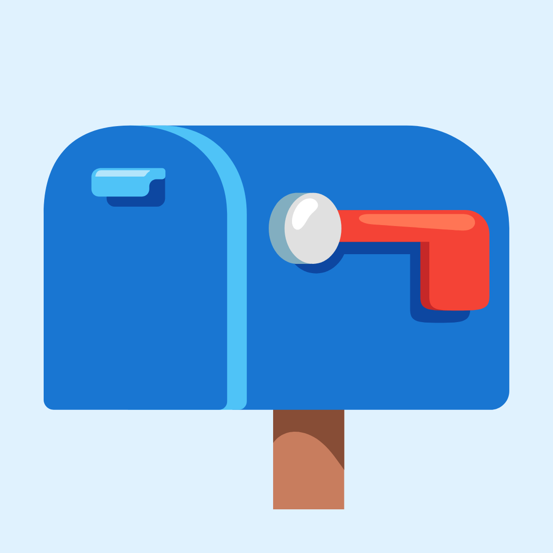📪 Closed mailbox with lowered flag