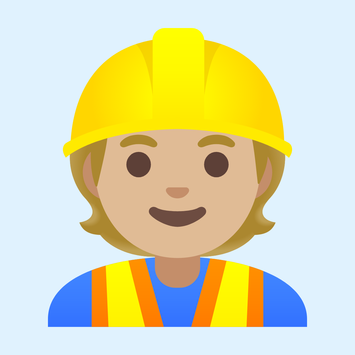 π·πΌ Construction worker: medium-light skin tone
