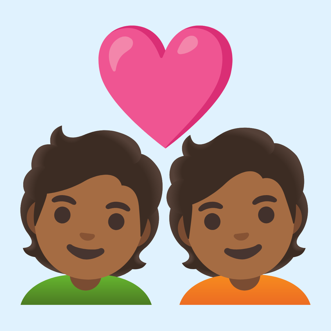 ππΎ Couple with heart: medium-dark skin tone