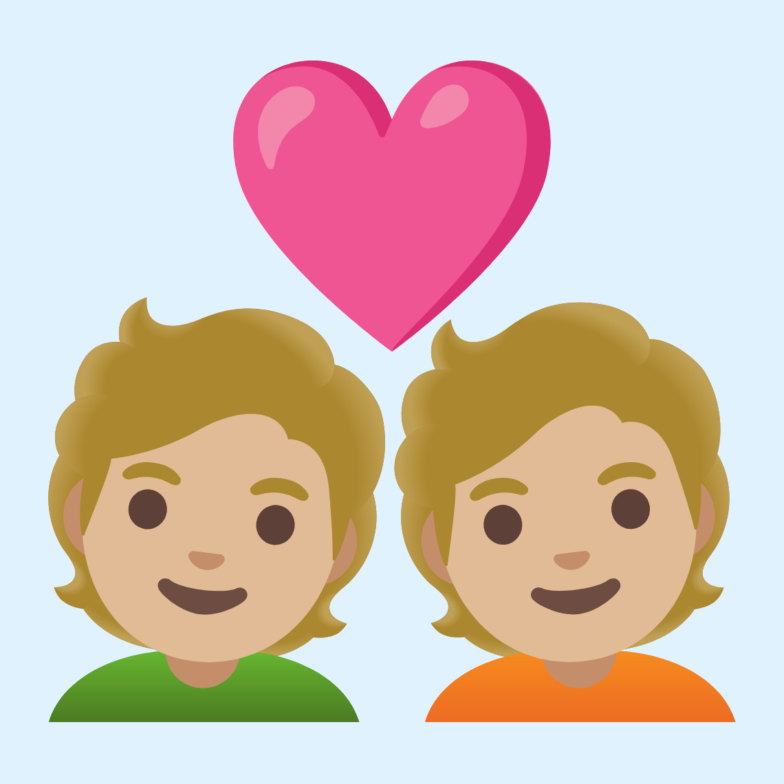ππΌ Couple with heart: medium-light skin tone