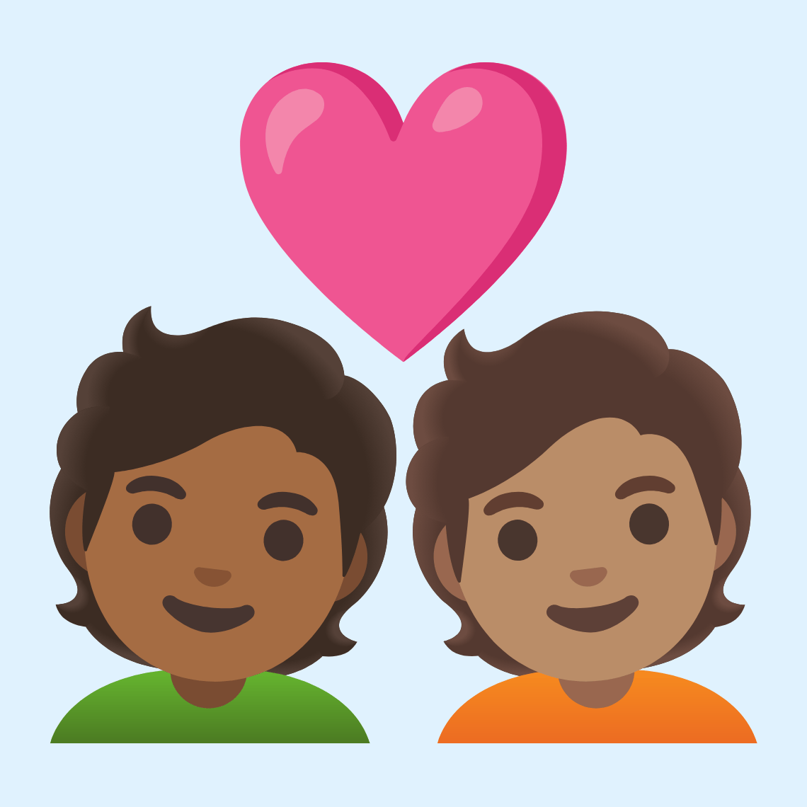 π§πΎββ€οΈβπ§π½ Couple with heart: person, person, medium-dark skin tone, medium skin tone