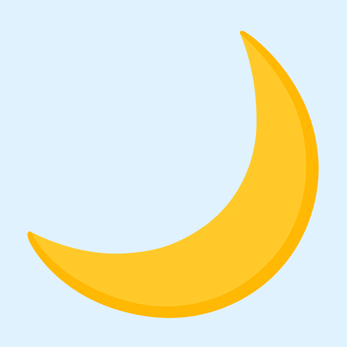 π Crescent moon