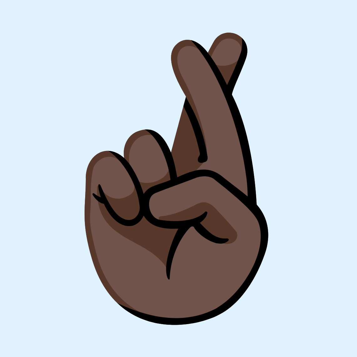 π€πΏ Crossed fingers: dark skin tone