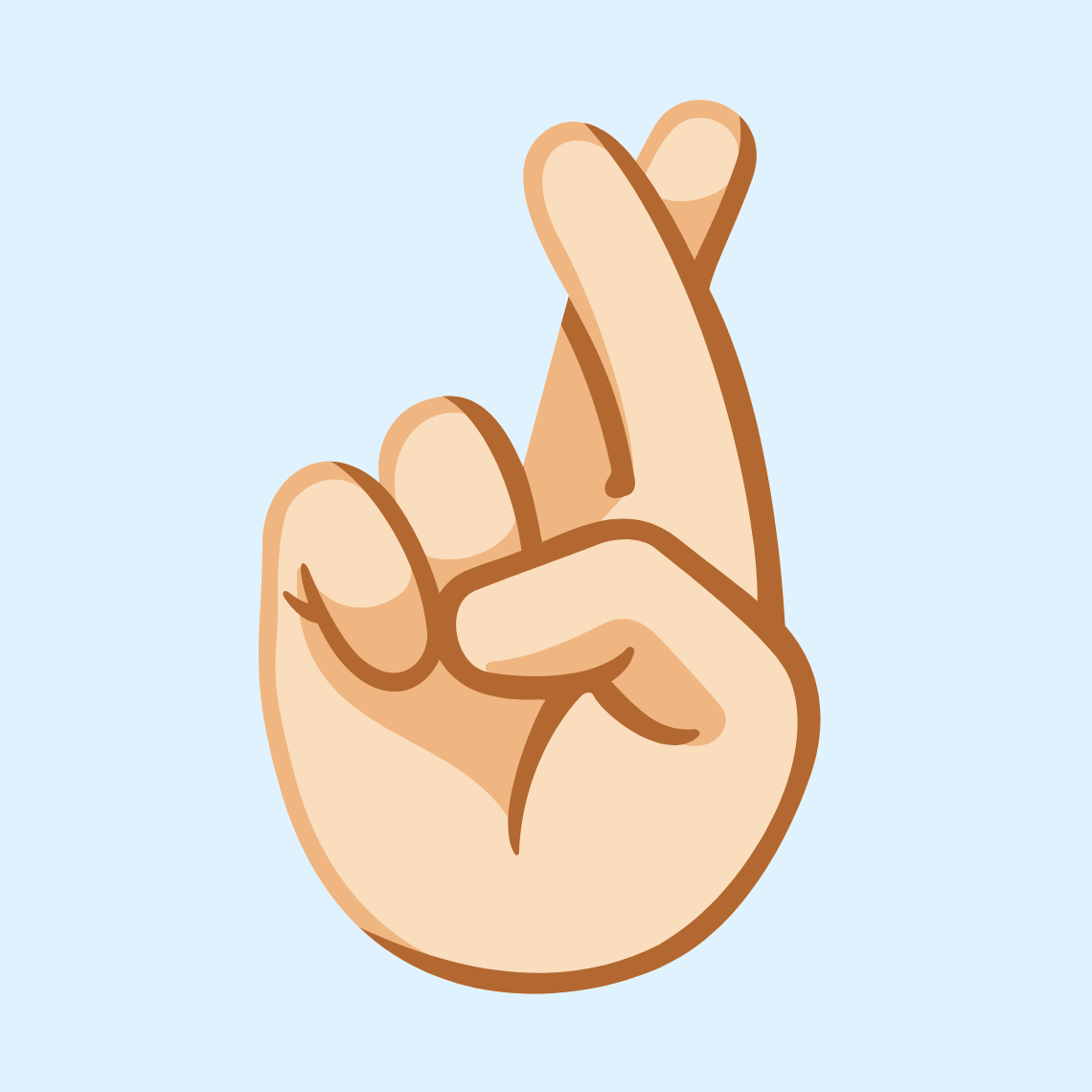 π€π» Crossed fingers: light skin tone
