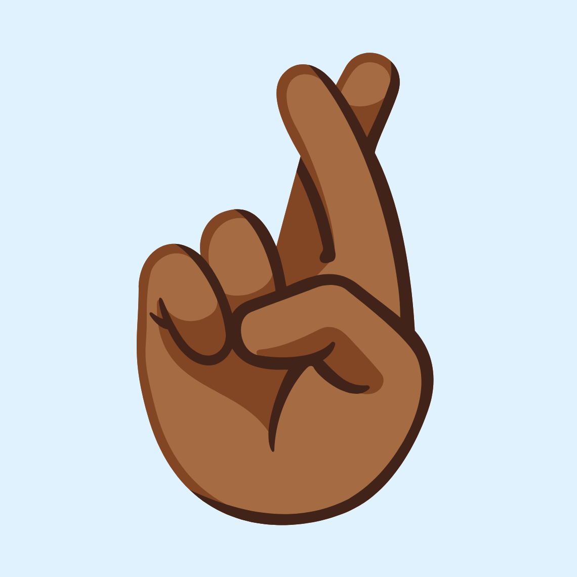 π€πΎ Crossed fingers: medium-dark skin tone