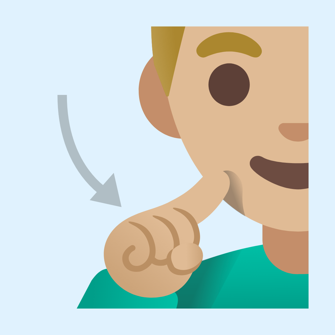 π§πΌββοΈ Deaf man: medium-light skin tone