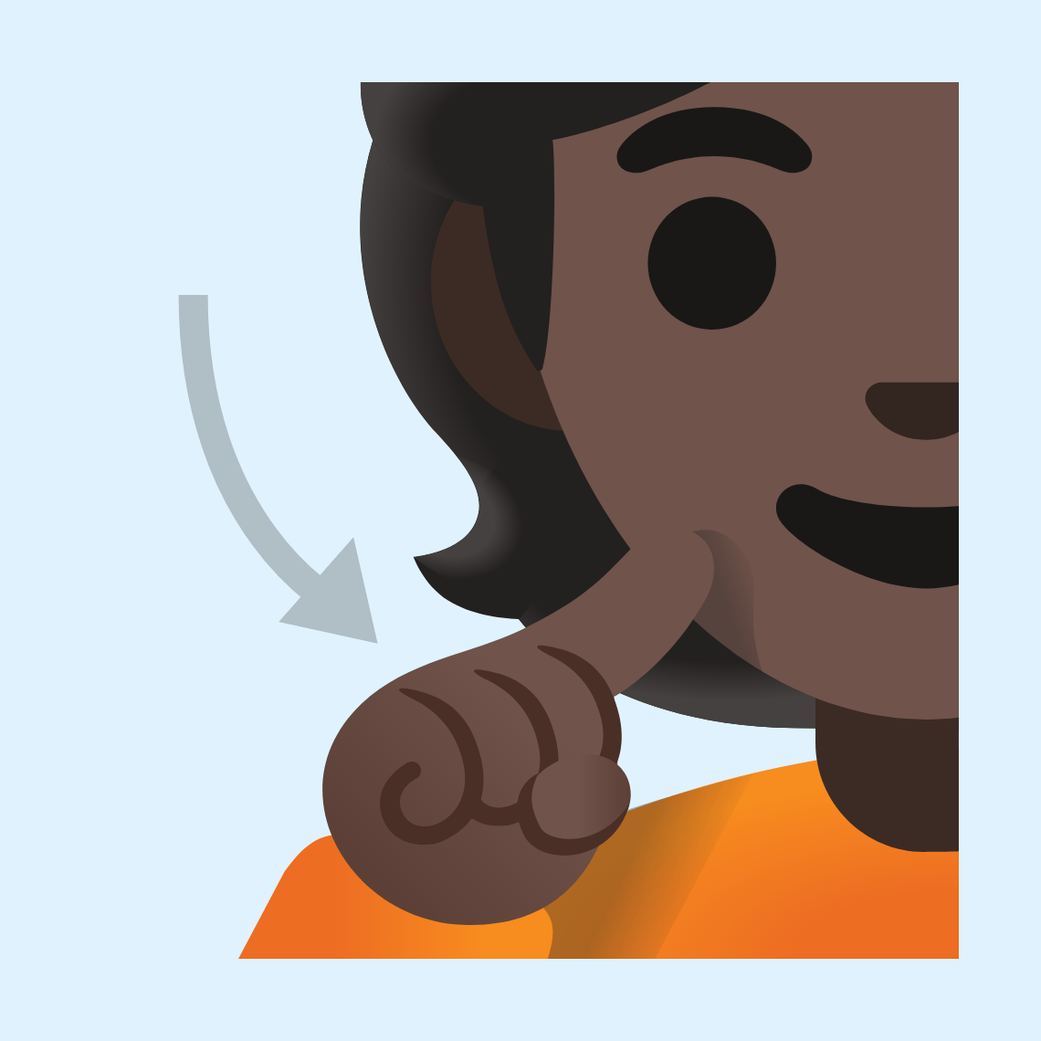 π§πΏ Deaf person: dark skin tone