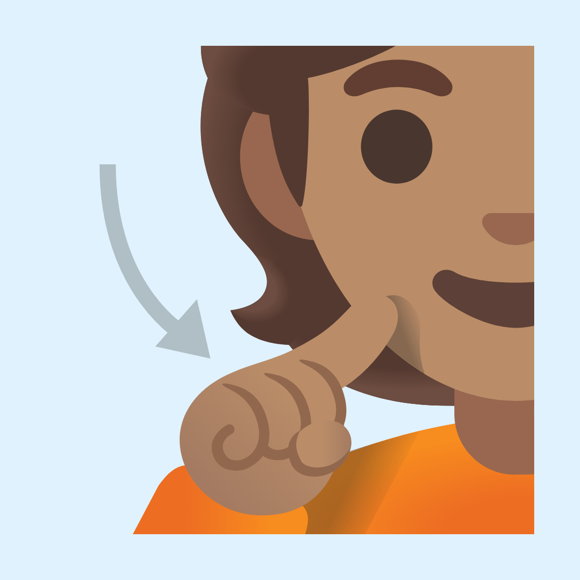 π§π½ Deaf person: medium skin tone