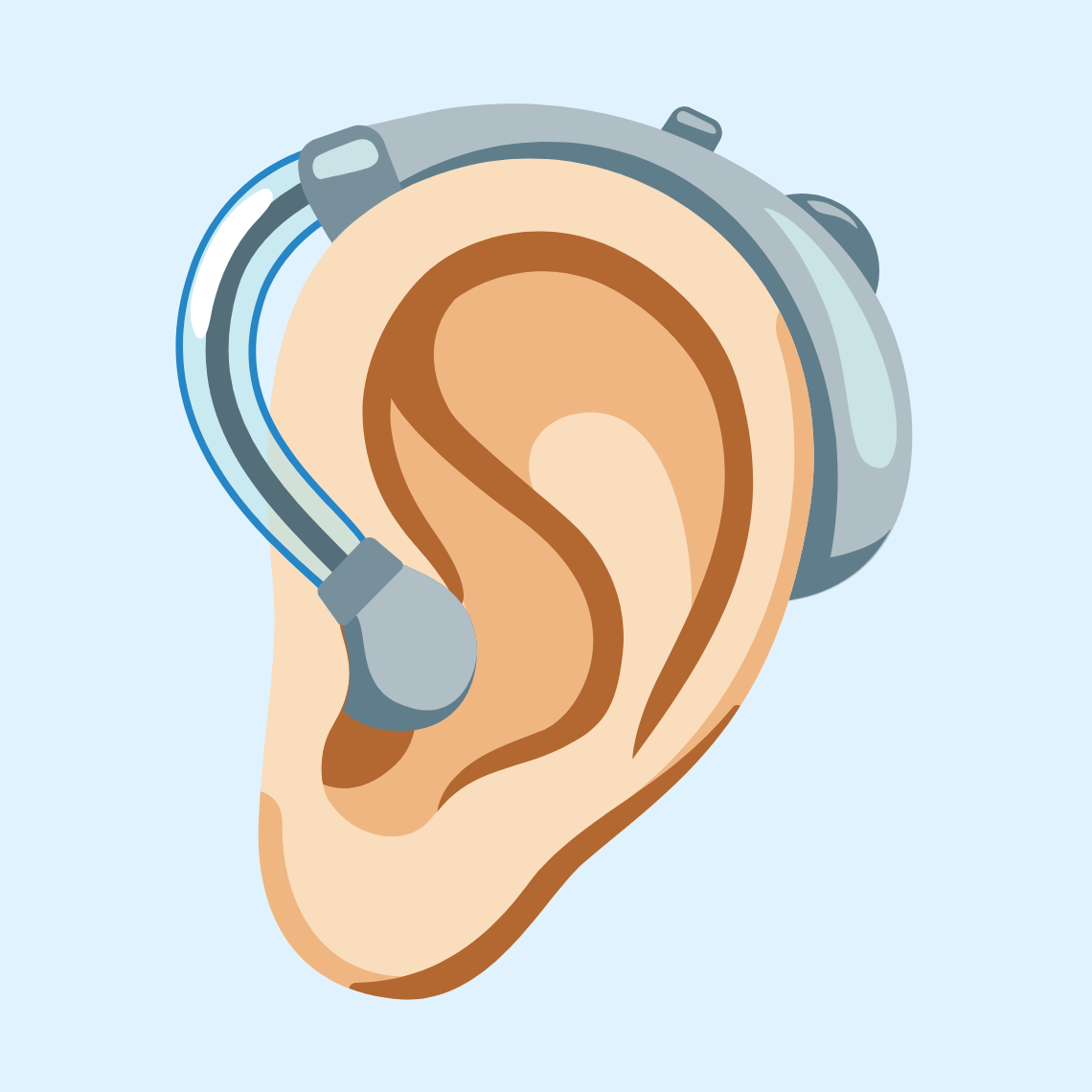 π¦»π» Ear with hearing aid: light skin tone