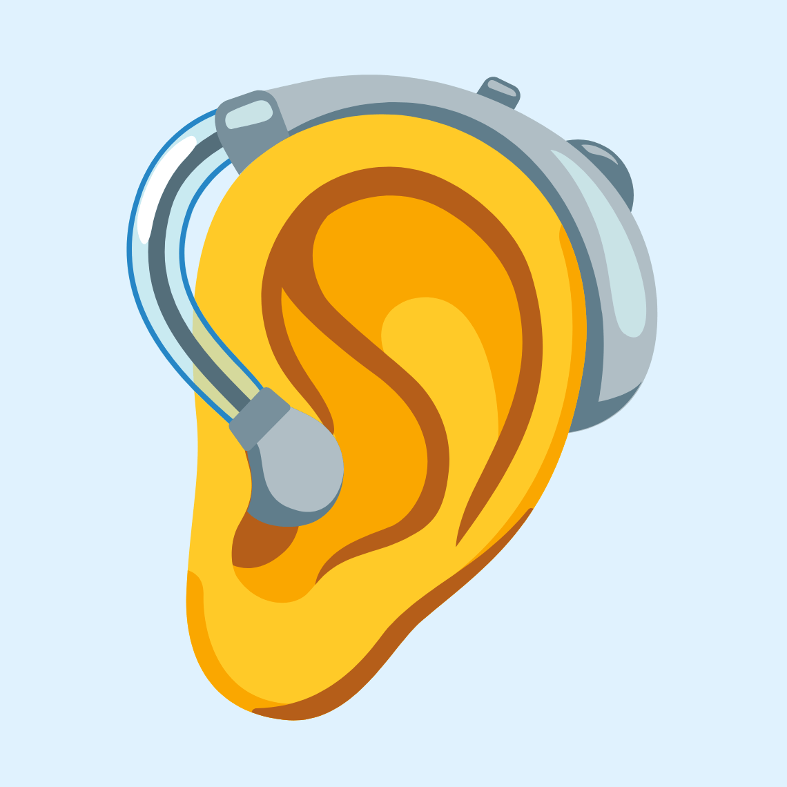 𦻠Ear with hearing aid