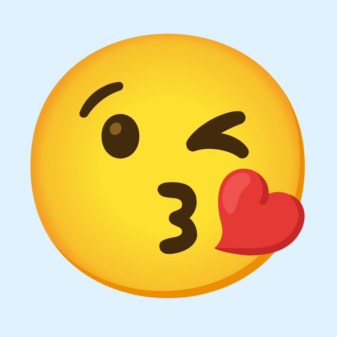π Face blowing a kiss
