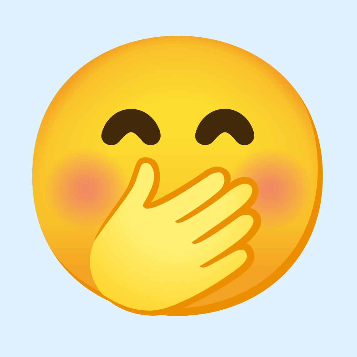 🤭 Face with hand over mouth