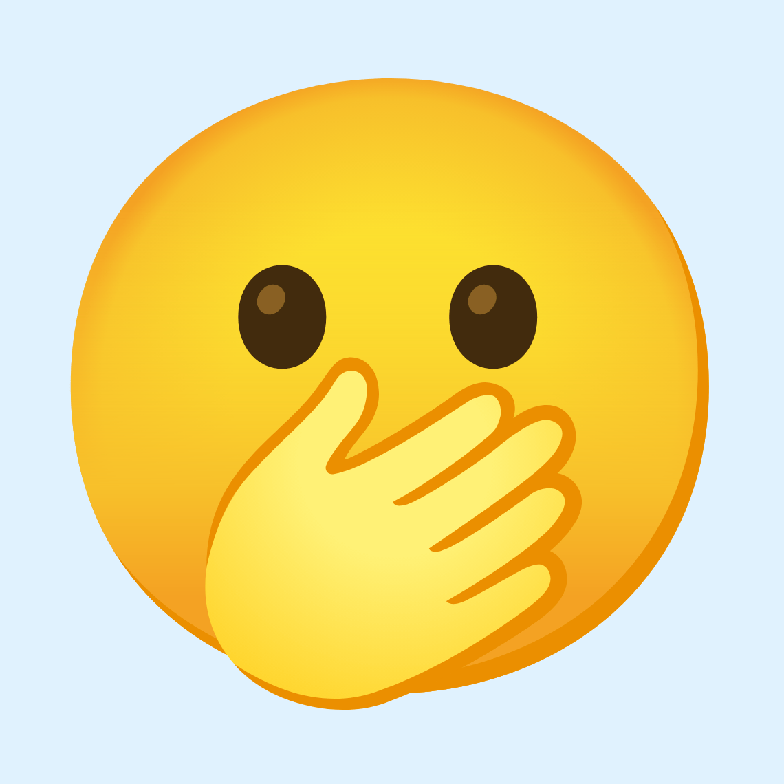 🫢 Face with open eyes and hand over mouth