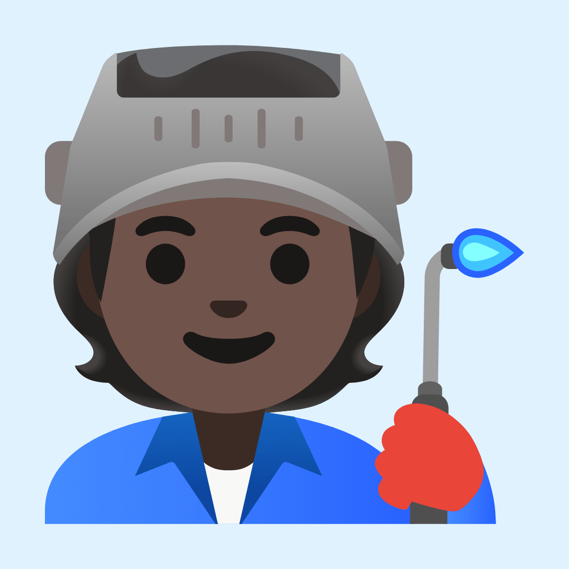 π§πΏβπ Factory worker: dark skin tone