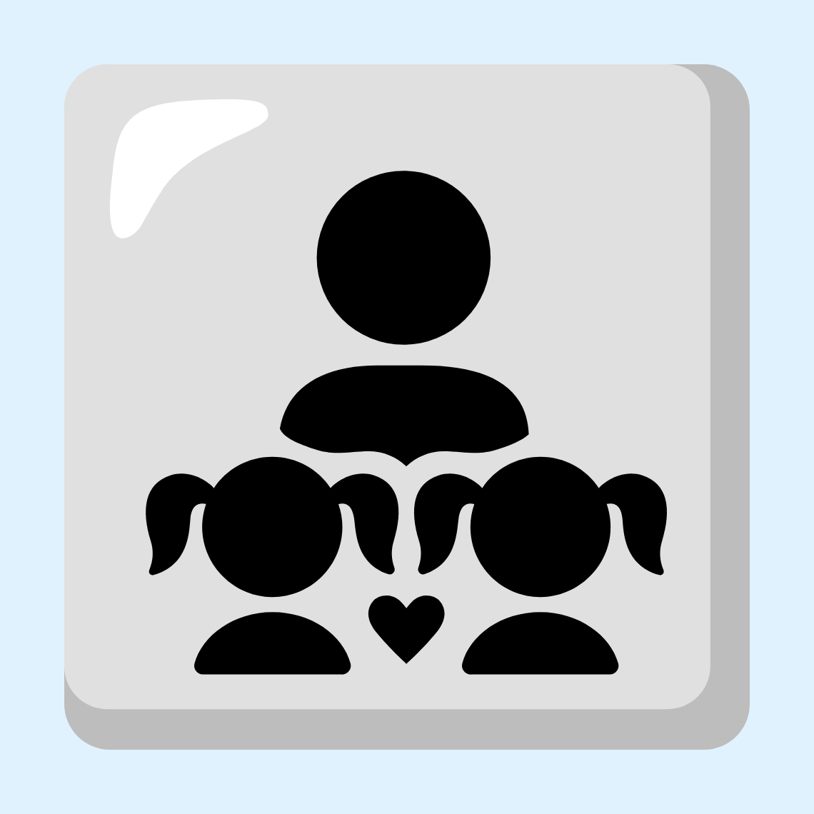 π¨βπ§βπ§ Family: man, girl, girl