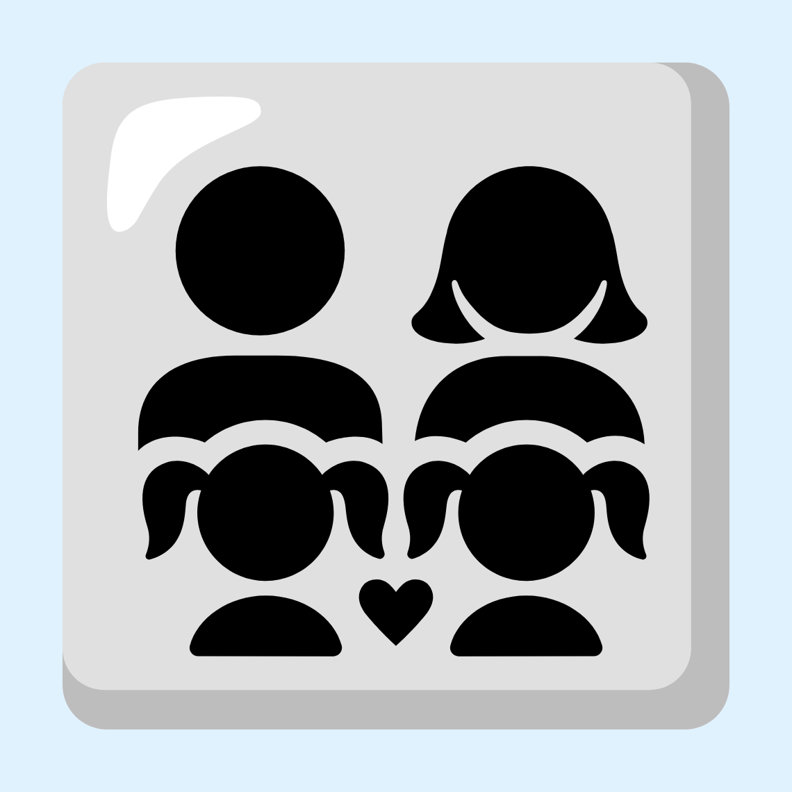π¨βπ©βπ§βπ§ Family: man, woman, girl, girl