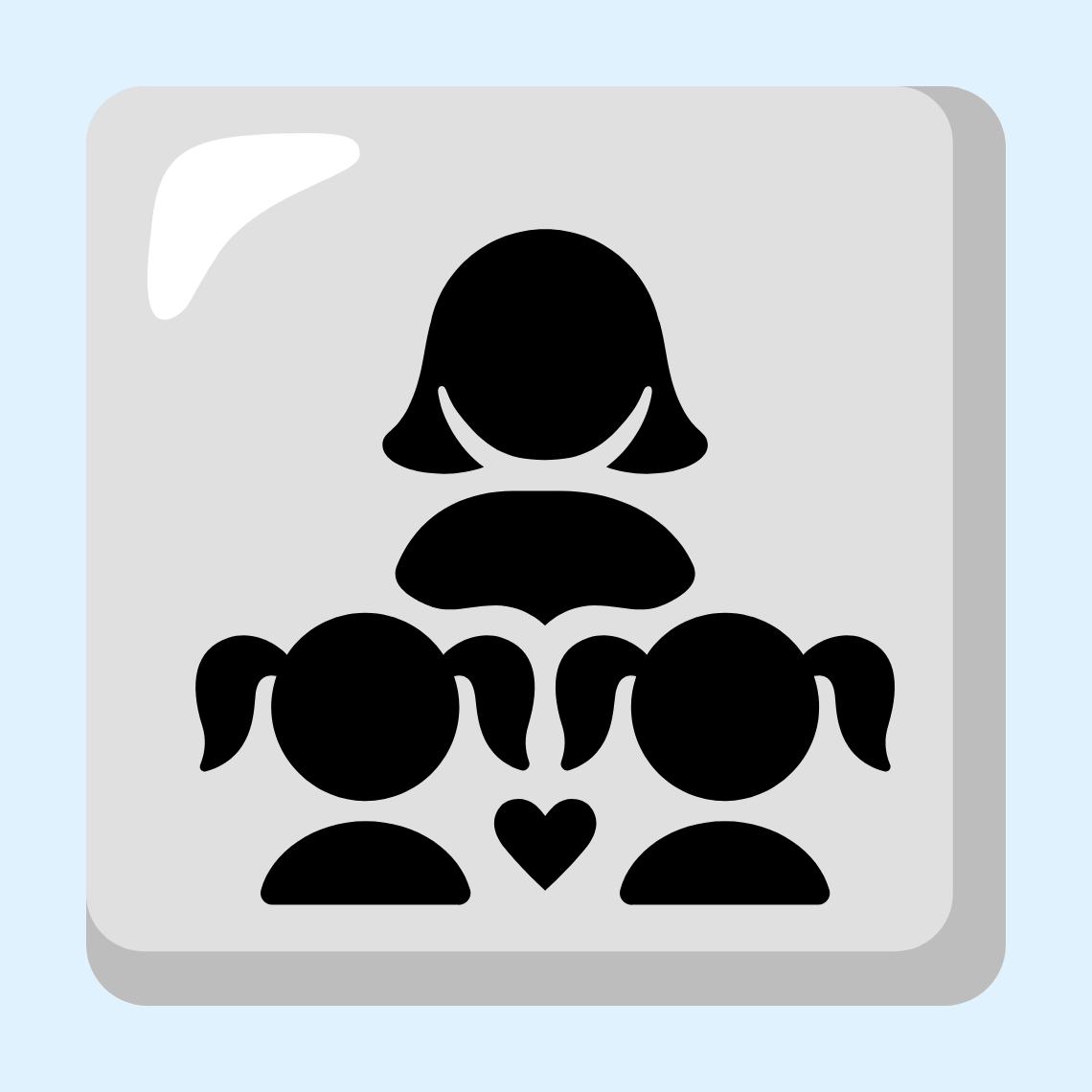 π©βπ§βπ§ Family: woman, girl, girl