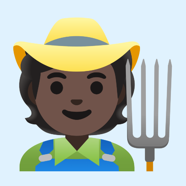 Emoji π§πΏβπΎ Farmer: dark skin tone: Meaning and Details