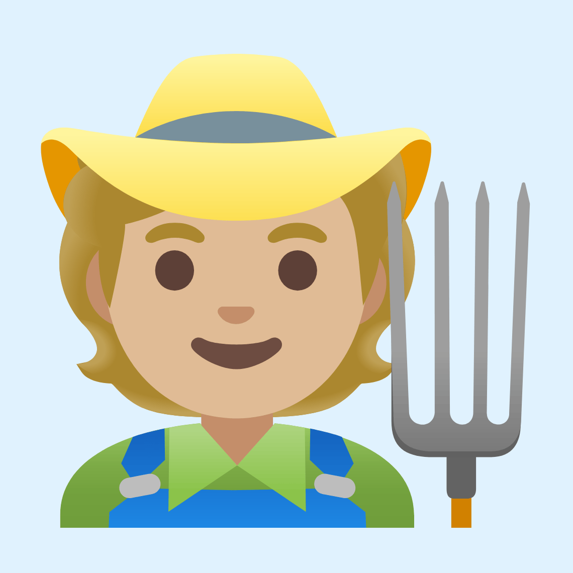 π§πΌβπΎ Farmer: medium-light skin tone