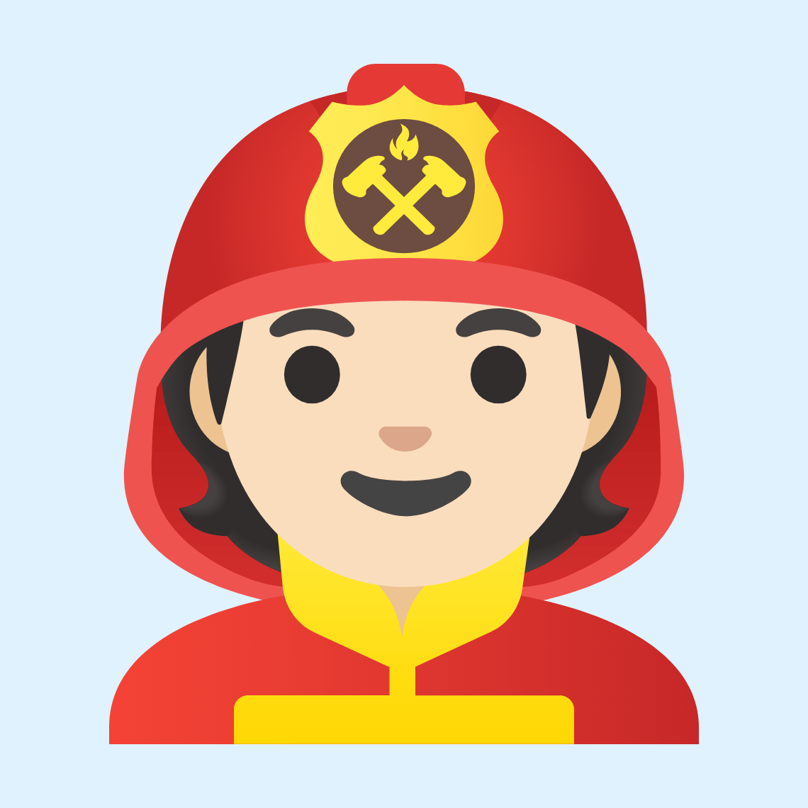 π§π»βπ Firefighter: light skin tone